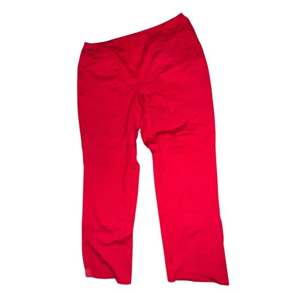 Womens High-Rise Red Pants Size 18/20W Stretch Fabric Made In Philippines Comfor - Picture 5 of 10